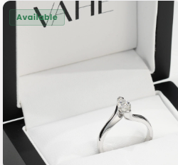 White natural GIA-certified diamond solitaire ring